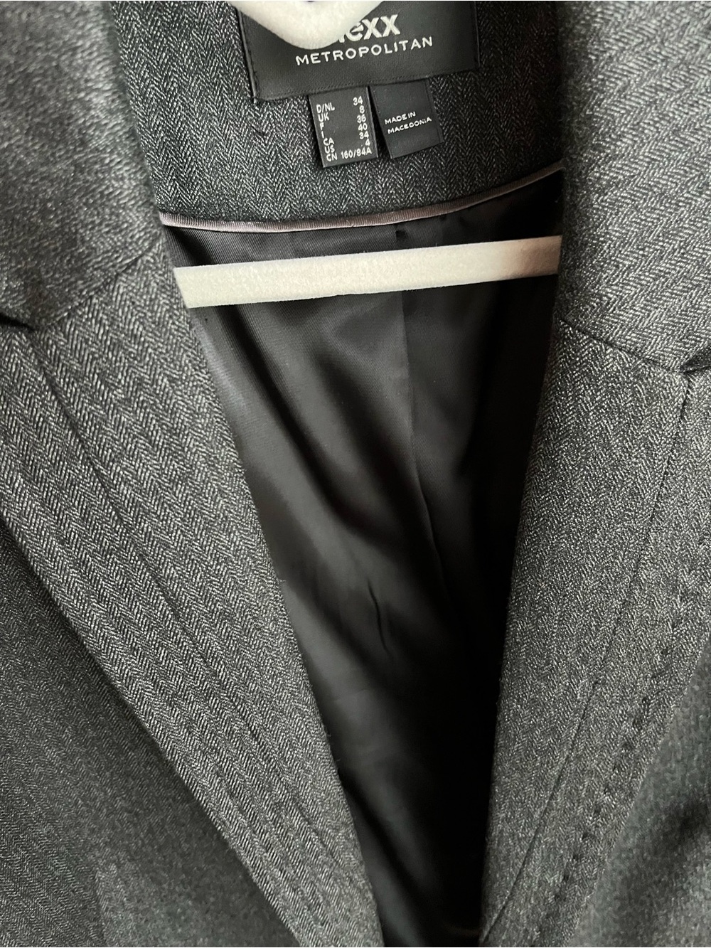 Mexx Gray Herringbone Women's Blazer